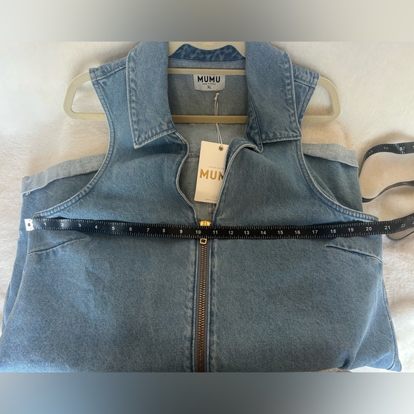 Show Me Your Mumu Women's Medium Wash Reno Sleeveless Denim Romper Size XL NWT - Picture 11 of 14